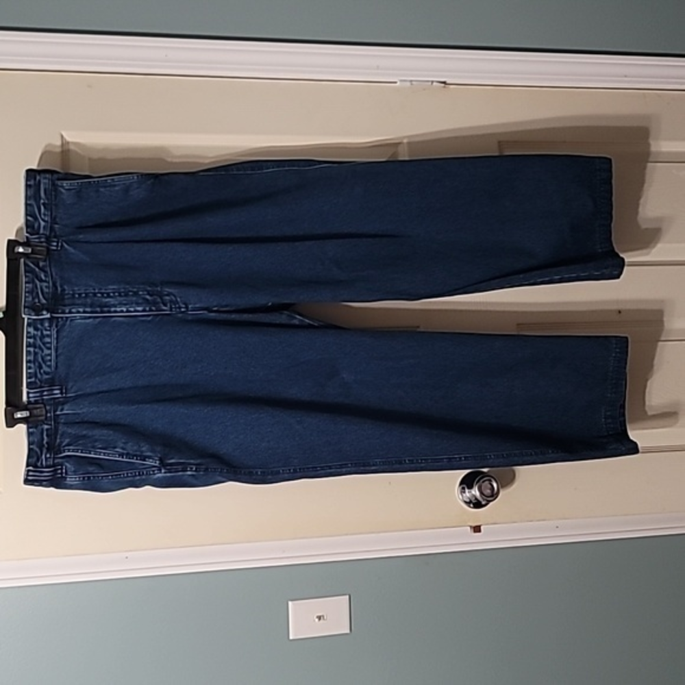 Vintage Eddie Bauer‎ Elastic Waistline Denim Jeans Men's 40 Tall Excellent Cond.